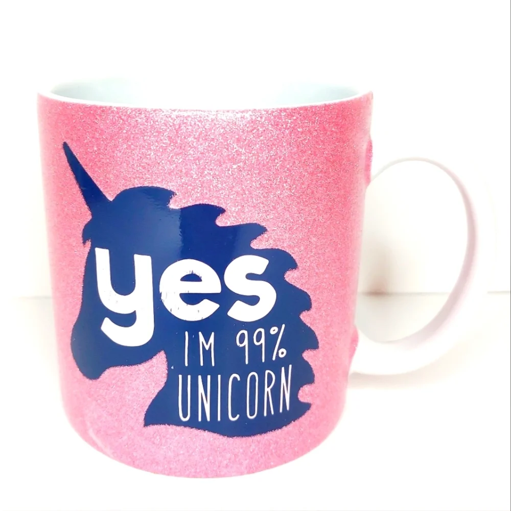 Pink‎ Shimmering Oversized 20oz Unicorn Glitter Mug